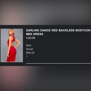 LULUS red dress size small